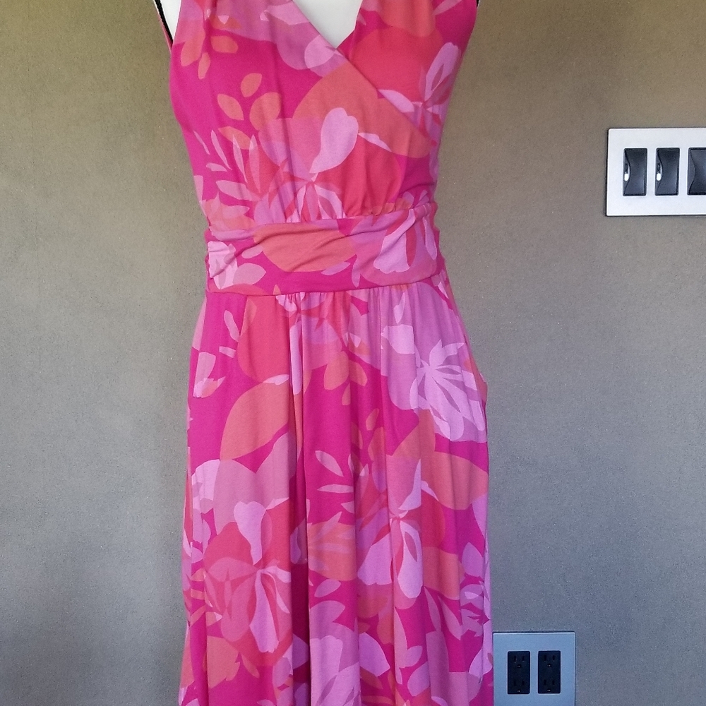 Fresh Produce Sz S Pink Floral Dress w/ pockets